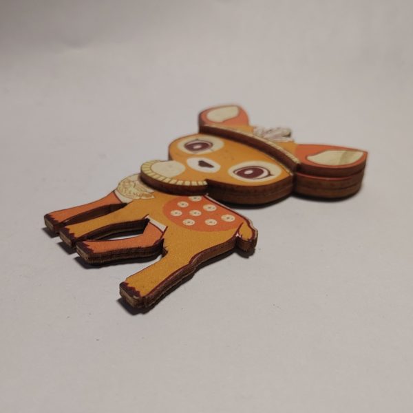 wooden fridge magnet