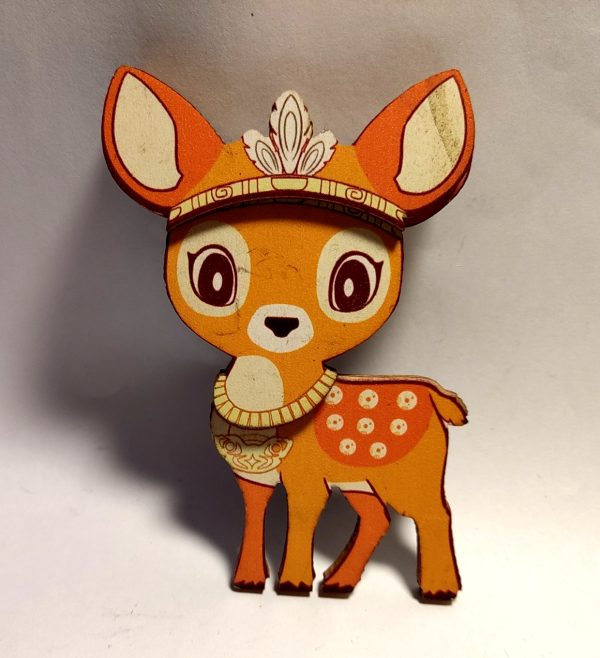 wooden fridge magnet