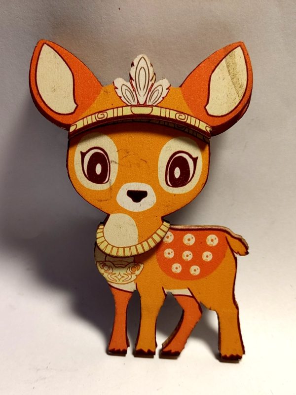 wooden fridge magnet